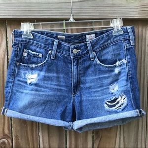 AG ‘Hailey’ Ex-Boyfriend Roll-Up Jean Shorts EUC